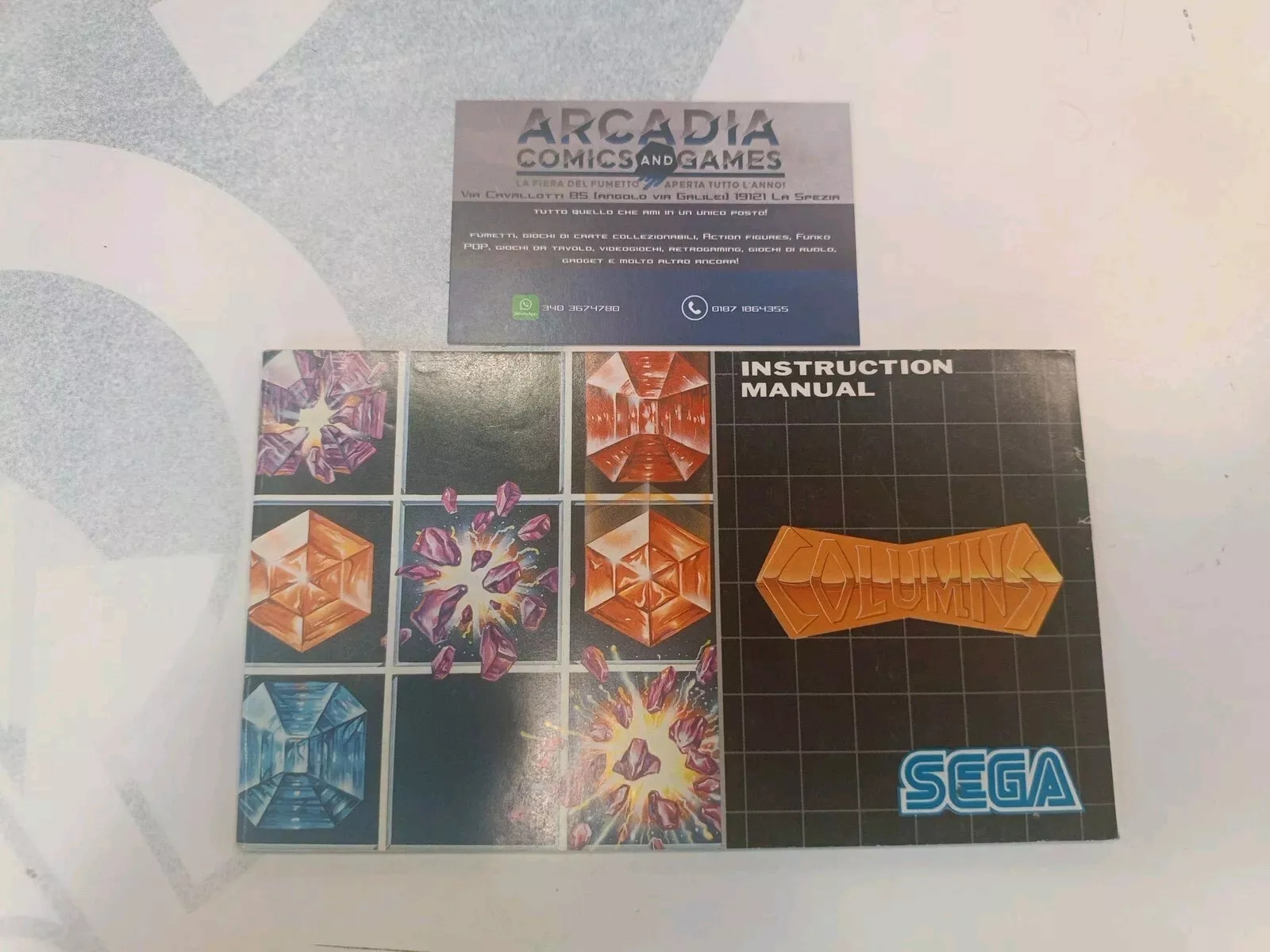 Columns Manuale Di Istruzioni Mega Drive SEGA PAL